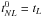 \hbox{$t_{NL}^0=t_L$}