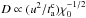 \hbox{$D \propto (u^2/t_{\rm a}^{\rm c}) \chi_0^{-1/2}$}