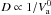 \hbox{$D \propto 1/V_{\rm a}^0$}