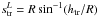 \hbox{$s_{\rm tr}^L= R\sin^{-1}(h_{\rm tr}/R)$}