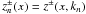 \hbox{$z^\pm_n(x)=z^\pm(x,k_n)$}