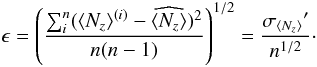 \begin{equation} \widehat{\snz} = \frac{1}{n}\ \sum_i^n \snz^{(i)} , \end{equation}