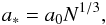 \begin{equation} a_\ast = a_0 N^{1/3} \label{eq18:sec2} , \end{equation}