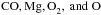 \hbox{$\rm CO, Mg, O_2^{}, \ and \ O$}