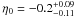 \hbox{$\eta_{0} = -0.2^{+ 0.09}_{- 0.11}$}