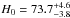\hbox{$H_0=73.7^{+4.6}_{-3.8}$}