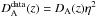 \hbox{$D^{\rm data}_{\rm A}(z)=D_{\rm A}(z)\eta^{2}$}