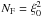 \hbox{$N_{\rm F}=\xi_0^2$}