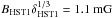 \hbox{$B_{\rm HST1}\delta_{\rm HST1}^{1/3}=1.1~{\rm mG}$}