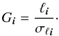 \begin{equation} G_{\vec i} = \frac{\ell_{\vec i}}{{\sigma_{\ell}}_{\vec i}}\cdot \label{eq:snfield} \end{equation}