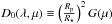 \hbox{$D_{0} (\lambda ,\mu) \equiv \left(\frac{R_{\rm p}}{R_{\rm \star}} \right)^{2} G(\mu)$}
