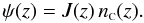 \begin{equation} \label{Jdef2} \psi (z) = J(z) \, n_{\rm {\ssty C}}(z). \end{equation}