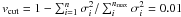 \hbox{$v_{\rm cut}= 1 - \sum_{i=1}^n\sigma_i^2/\sum_i^{n_{\max}} \sigma_i^2 = 0.01$}