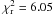 \hbox{$\chi\uma{2}\dma{r}=6.05$}