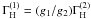 \hbox{$\Gamma_{\rm H}^{(1)}= (g_1/g_2)\Gamma_{\rm H}^{(2)}$}