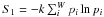 \hbox{$S_1=-k\sum_i^W p_i\ln p_i$}