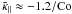 \hbox{$\tilde\kappa_\parallel\approx-1.2/\Co$}