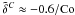 \hbox{$\tilde\delta^C\approx-0.6/\Co$}