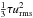 \hbox{$\onethird\tau\urms^2$}
