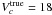 \hbox{$V_c^{\rm true}=18$}
