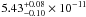 \hbox{$5.43^{+0.08}_{-0.10} \times 10^{-11}$}