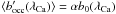 \hbox{$\langle b'_{\mathrm{occ}}(\lambda_{\mathrm{Ca}}) \rangle = \alpha b_0(\lambda_{\mathrm{Ca}})$}