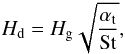 \begin{equation} \Hd = \Hg \sqrt{\frac{\alphat}{{\rm St}}}, \label{eq:h_dust} \end{equation}