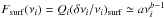 \hbox{$F_{\mathrm{surf}}(\nu_i) = Q_i (\delta\nu_i/\nu_i)_{\mathrm{surf}} \simeq a\nu_i^{b-1}$}