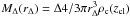 \hbox{$M_{\Delta}(r_{\Delta})=\Delta4/3\pi r_{\Delta}^{3} \rho_{\rm c}(z_{\rm cl})$}