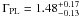 \hbox{$\Gamma_{\rm PL}=1.48^{+0.17}_{-0.13}$}