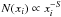 \hbox{$N(x_i) \propto x_i^{-S}$}