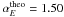 \hbox{$\alpha_P^{\rm theo}=1.67$}