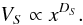 \begin{equation} V_S \propto x^{D_S}. \end{equation}
