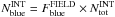 \hbox{$N^{\rm INT}_{\rm blue} = F^{\rm FIELD}_{\rm blue} \times N^{\rm INT}_{\rm tot}$}