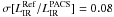 \hbox{$\sigma[L_{{\rm IR}}^{{\rm Ref}}/L_{{\rm IR}}^{{\rm PACS}}]=0.08\,$}