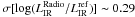 \hbox{$\sigma[{\rm log}(L_{{\rm IR}}^{{\rm Radio}}/L_{{\rm IR}}^{{\rm ref}})] \thicksim 0.29$}