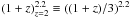 \hbox{$(1+z)^{2.2}_{z=2}\equiv((1+z)/3)^{2.2}$}