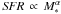 \hbox{${\it SFR}\,\propto\,M_{\ast}^\alpha$}