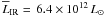 \hbox{$\overline L_{{\rm IR}} = \,6.4\times10^{12}\,{L_{\odot}}$}