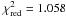 \hbox{$\chi^{2}_{\mathrm{red}} = 1.058$}