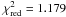 \hbox{$\chi^{2}_{\mathrm{red}} = 1.179$}