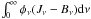\hbox{$ \int_0^\infty\phi_\nu(J_\nu-B_\nu){\rm d}\nu$}