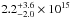 \hbox{$2.2^{+3.6}_{-2.0}\times10^{15}$}