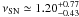 \hbox{$\nu_{\rm SN}\simeq 1.20^{+0.77}_{-0.43}$}