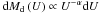 \hbox{${\rm d}M_{\rm d}\left(U\right)\propto U^{-\alpha}{\rm d}U$}