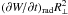 \hbox{$(\partial W/\partial t)_{\mathrm{rad}}R_{\bot}^2$}
