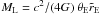 \hbox{$M_{\rm L} = c^2/(4G) ~\theta_{\rm E} \PRE$}