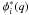 \hbox{$\phi^{*}_i(q)$}