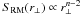 \hbox{$S_{\rm RM}(r_{\rm \perp})\propto r_{\rm \perp}^{n-2}$}