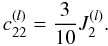 \begin{equation} c_{22}^{(l)}=\frac{3}{10} J_2^{(l)}\text{.} \end{equation}